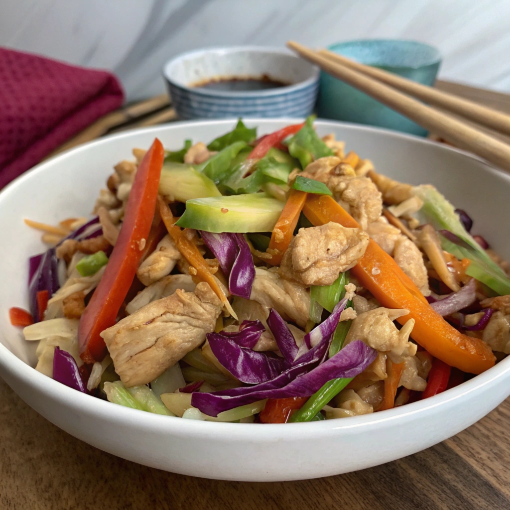 Hmong Cabbage and Chicken Recipe - Traditional and Delicious" Title: "Traditional Hmong Cabbage and Chicken Dish