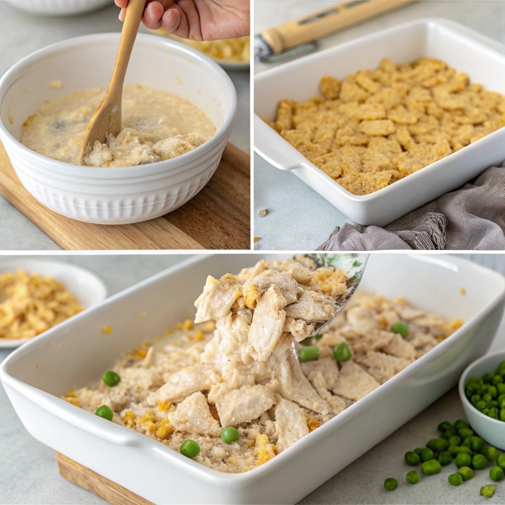 Step-by-Step Process of Preparing Ritz Chicken Casserole